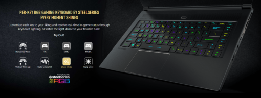 zware prestaties , licht van gewicht : MSI GS65 Stealth Thin Gaming Laptop met 8 GB Nvidia Geforce videokaart , refurbishd - Afbeelding 10
