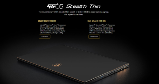 zware prestaties , licht van gewicht : MSI GS65 Stealth Thin Gaming Laptop met 8 GB Nvidia Geforce videokaart , refurbishd - Afbeelding 9