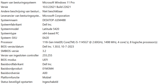 Dell Latitude 5420 , snelle 14"inch met Intel Core i5 1145G7 , 16 GB en verlicht toetsenbord - Afbeelding 6