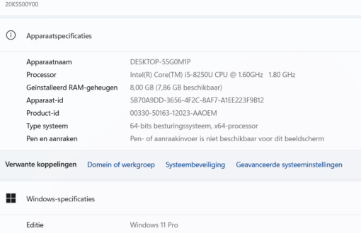 Lenovo Thinkpad E580 , zakelijke 15,6"inch Laptop met Intel Core i5 processor , Win11 Pro - Afbeelding 2