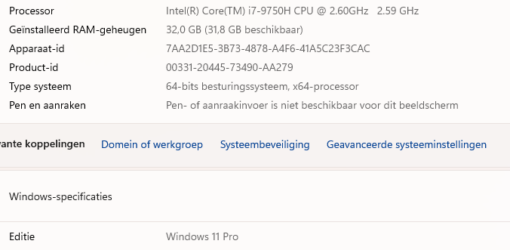 BTO Gaming Laptop in 17,3"inch met Intel Core i7 9750H , 32 GB RAM en Nvidia Geforce GTX 1660ti @ 6 GB - Afbeelding 7