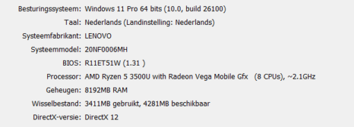 Lenovo Thinkpad E595 , Ryzen 5 3500U , Radeon Rx Vega 8 video @ 2 GB - Afbeelding 4