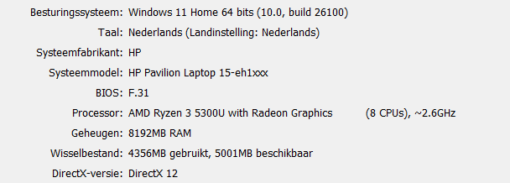 HP Pavilion 15-eh1812nd , Ryzen 3 5300U ( 8 CPU ) , verlicht toetsenbord , Radeon videokaart - Afbeelding 5