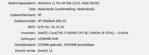 HP Elitebook 850G5 met Intel Core i7 processor en 2 GB videokaart - Afbeelding 5