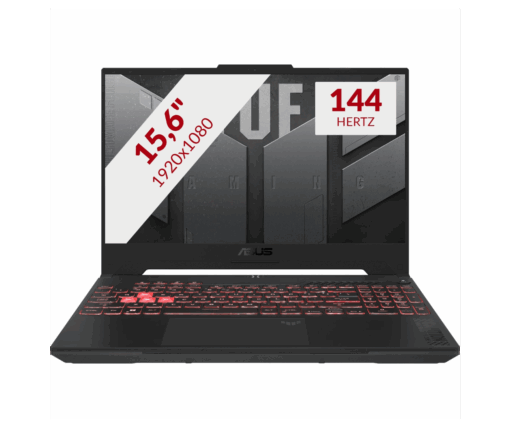 Asus TUF Gaming FX506IHR , refurbishd , met Ryzen 5 4600H en Nvidia Geforce GTX 1650