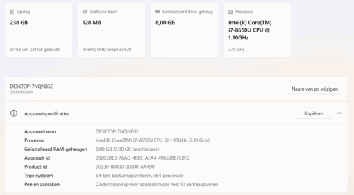Fuijtsu Lifebook U758 met touchscreen , Intel Core i7 8650u - Afbeelding 2