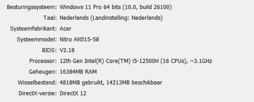 Acer Nitro A515-58 Gaming Laptop met Nvidia Geforce RTX 3060 - Afbeelding 5