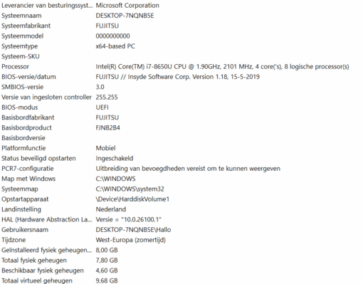 Fuijtsu Lifebook U758 met touchscreen , Intel Core i7 8650u - Afbeelding 6