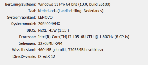 Lenovo Thinkpad P14s met Intel Core i7 10510u , 32 GB werkgeheugen en Nvidia Quadro P520 videokaart - Afbeelding 5